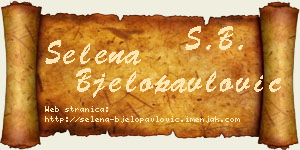 Selena Bjelopavlović vizit kartica